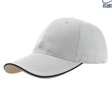 Εξάφυλλο καπέλο με χρωματική αντίθεση (Atl Zoom Piping Sandwich) λευκό